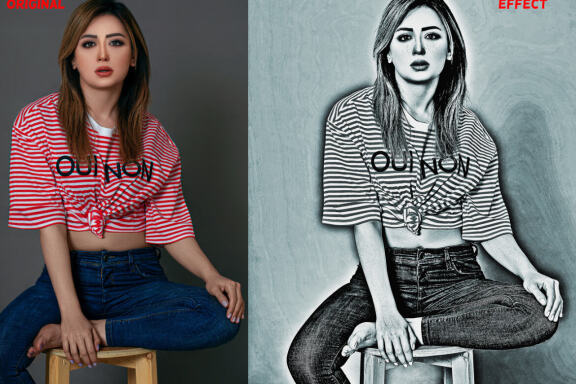 HDR B & W Portrait Photoshop Action