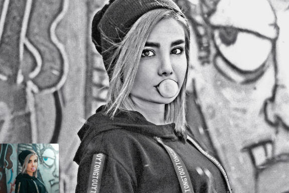 HDR B & W Portrait Photoshop Action