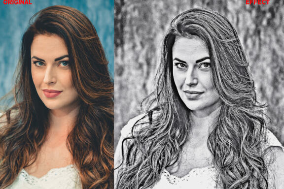 HDR B & W Portrait Photoshop Action