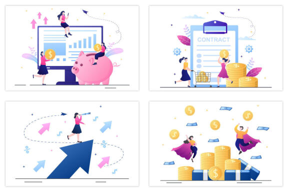 16 Investment Financial Success Freedom Illustration