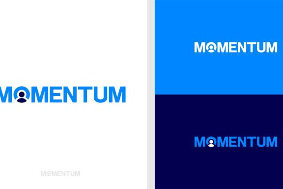 MOMENTUM LOGO WORDMARK PEOPLE NEGATIVE SPACE EDITABLE