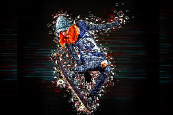 Pixel Stream Effect Photoshop Action