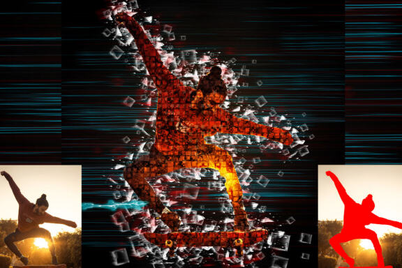 Pixel Stream Effect Photoshop Action