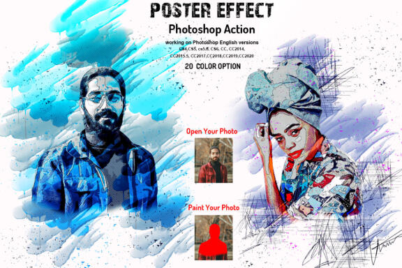 Poster Effect FREE Photoshop Action