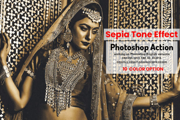 Sepia Tone Effect  Photoshop Action