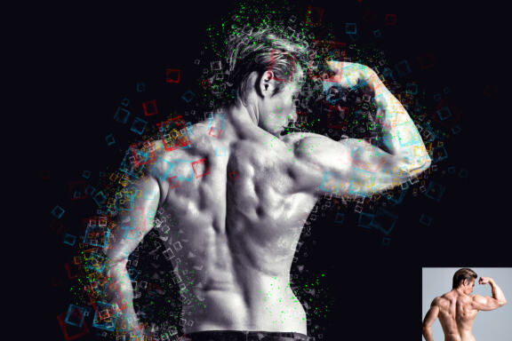 Pixel Shatter Effect Photoshop Action
