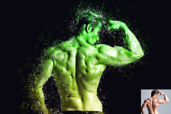Pixel Shatter Effect Photoshop Action