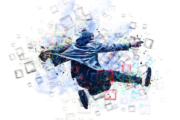 Pixel Shatter Effect Photoshop Action