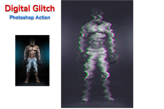 Digital Glitch Photoshop Action