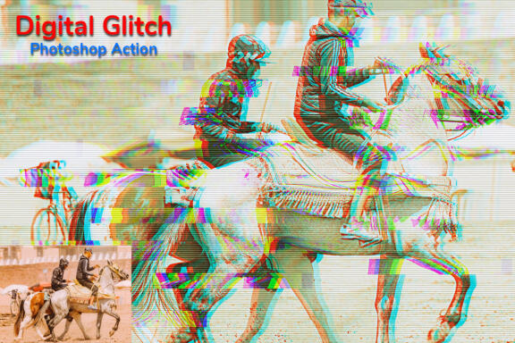 Digital Glitch Photoshop Action