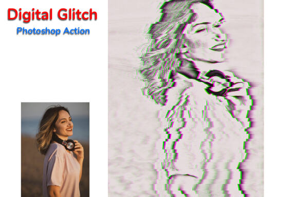 Digital Glitch Photoshop Action