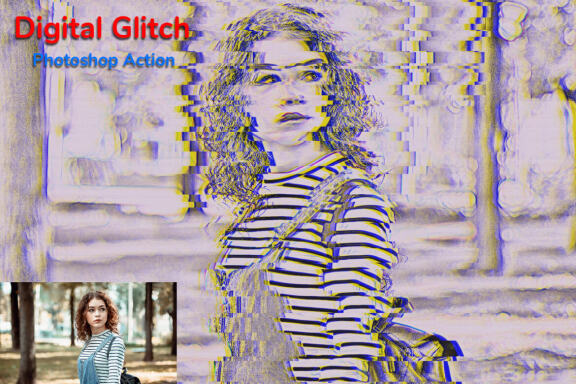 Digital Glitch Photoshop Action