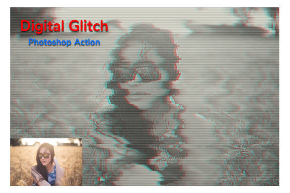 Digital Glitch Photoshop Action