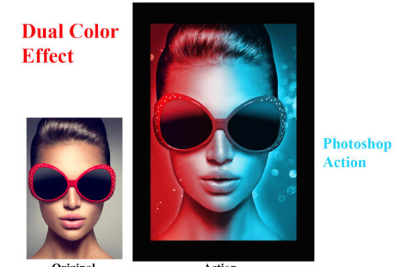 Dual Color Effect Photoshop Action
