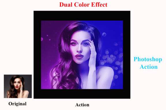 Dual Color Effect Photoshop Action