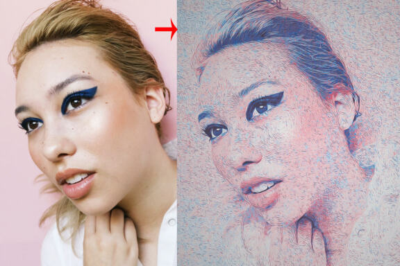 Grunge Oil Portrait PS Action