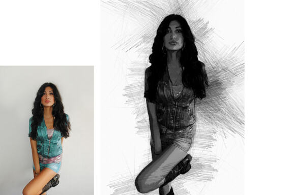 Modern Sketch Photoshop Action
