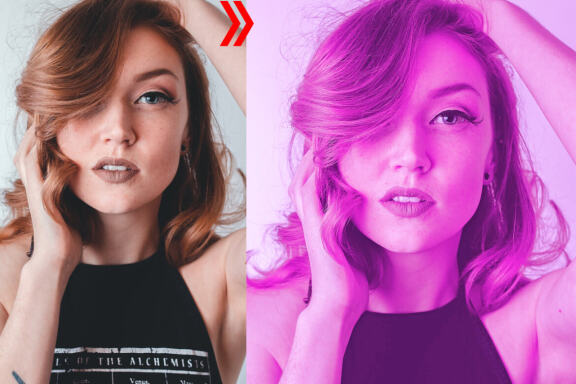Pink Color Effect Photoshop Action