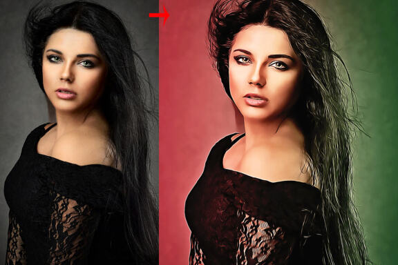 Real Oil Portrait  Photoshop Action
