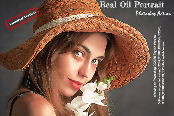 Real Oil Portrait  Photoshop Action
