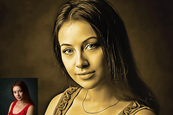 Real Oil Portrait  Photoshop Action