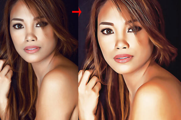 Real Oil Portrait  Photoshop Action