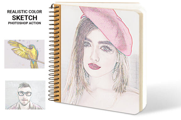 Realistic Color Sketch Ps Action