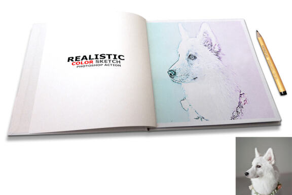 Realistic Color Sketch Ps Action