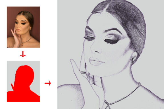 Realistic Line Drawing Ps Action