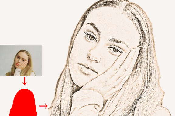 Realistic Line Drawing Ps Action