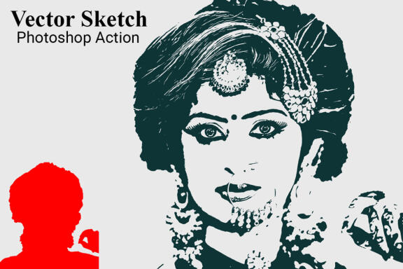Vector Sketch Photoshop Action