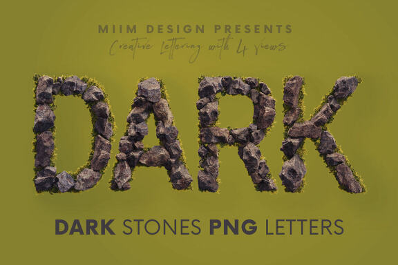 Dark Stones - 3D Lettering