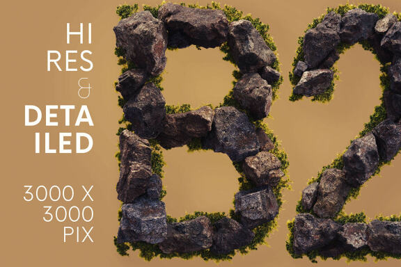 Dark Stones - 3D Lettering