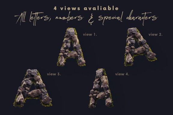 Dark Stones - 3D Lettering