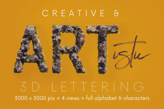 Dark Stones - 3D Lettering