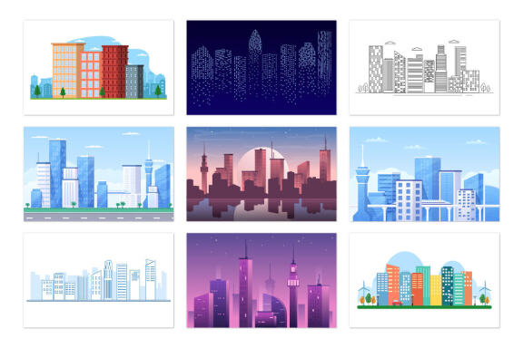 22 Architecture Landscape Buildings and Real Estate Illustration