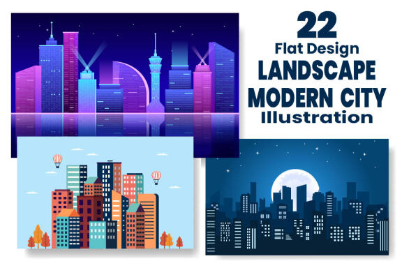 22 Architecture Landscape Buildings and Real Estate Illustration