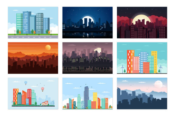 22 Architecture Landscape Buildings and Real Estate Illustration