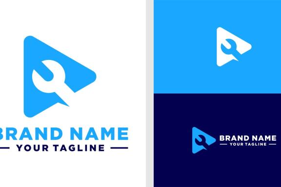 MEDIA APP LOGO REPAIR NEGATIVE SPACE EDITABLE