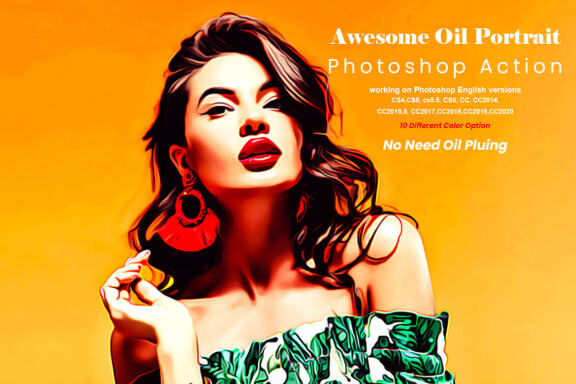 Awesome Oil Portrait Photoshop Action
