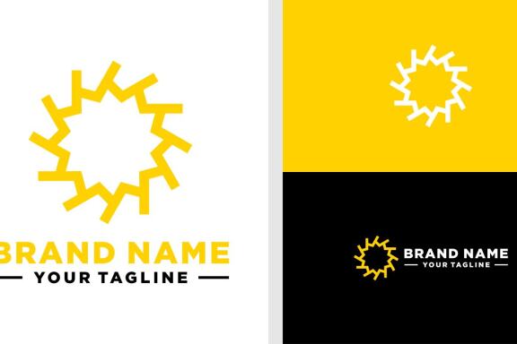 LETTER Y LOGO SUN MONOGRAM EDITABLE