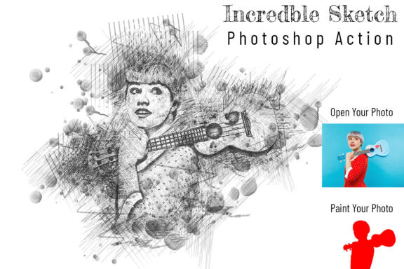Incredible Sketch Photoshop Art Action