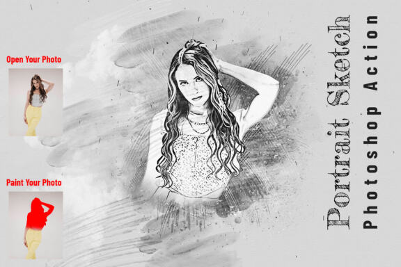 Portrait Sketch Photoshop Action
