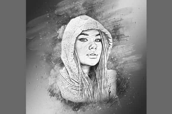 Portrait Sketch Photoshop Action