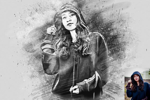 Portrait Sketch Photoshop Action