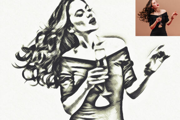 Unic Oil Sketch Photoshop Action