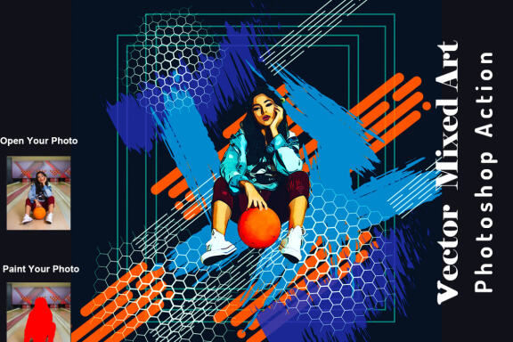 Vector Mixed Art Photoshop Action