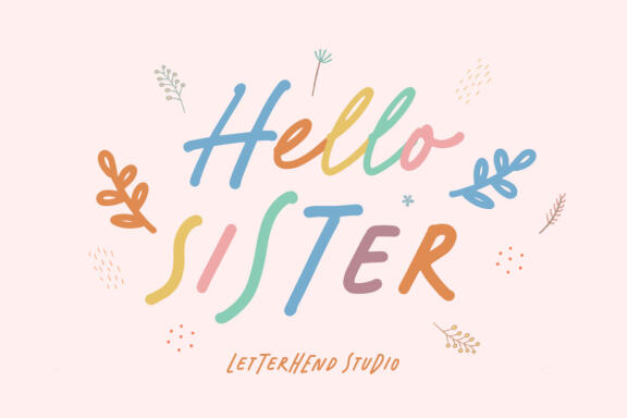 Hello Sister - Fun Girly Font Duo