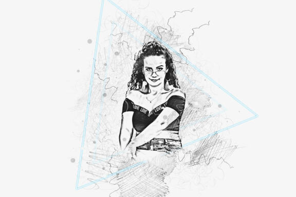 Artistic Sketch Portrait Action