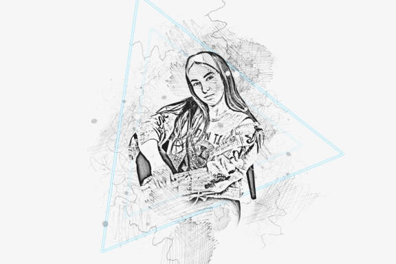 Artistic Sketch Portrait Action